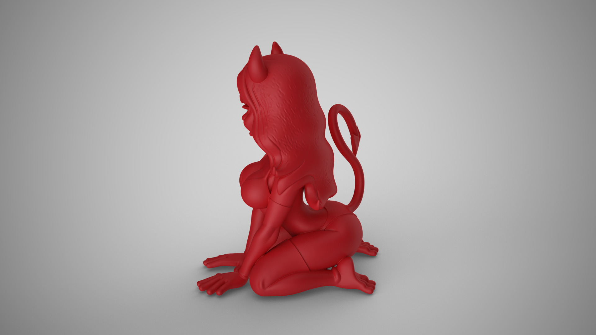 Devil Girl Decor 3D print model_7