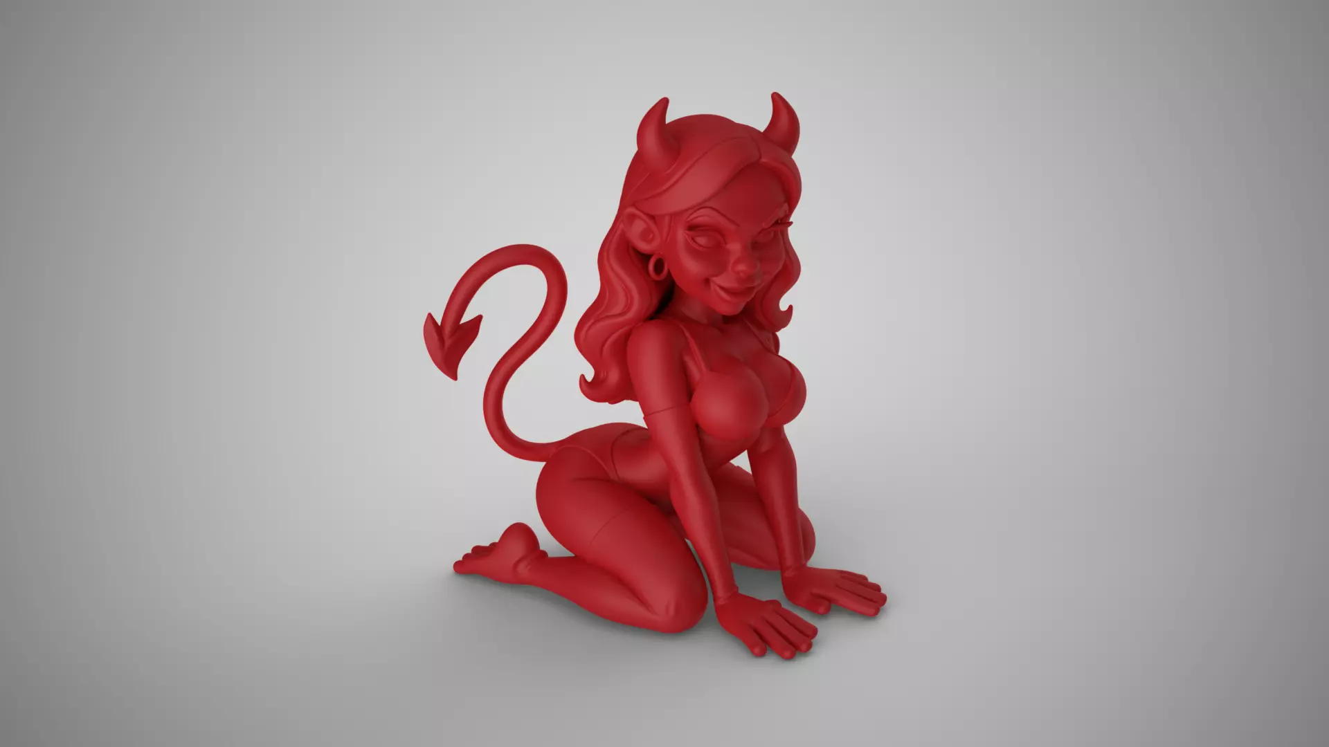 Devil Girl Decor 3D print model_0