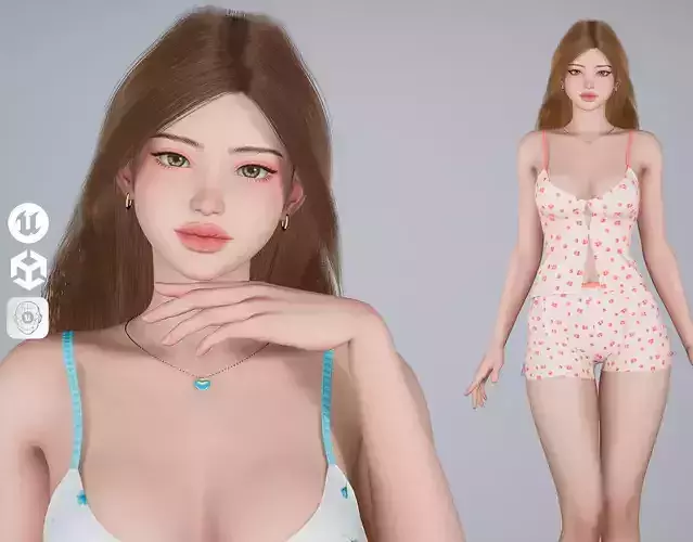 Pretty Girl 03 - Game-Ready