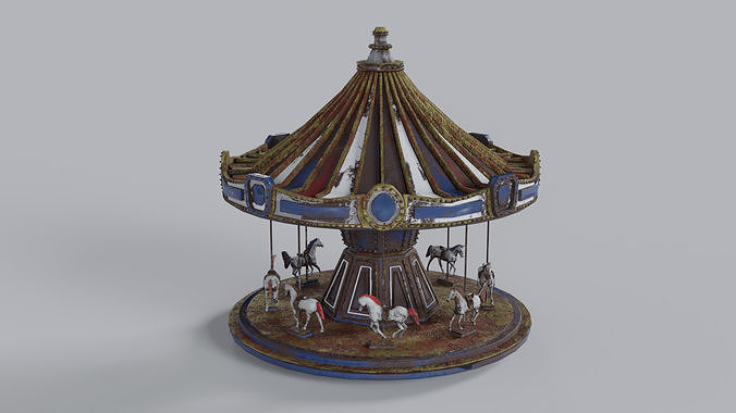 Carusel Low-poly 3D model