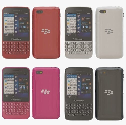 Blackberry Q5 all color 3D model