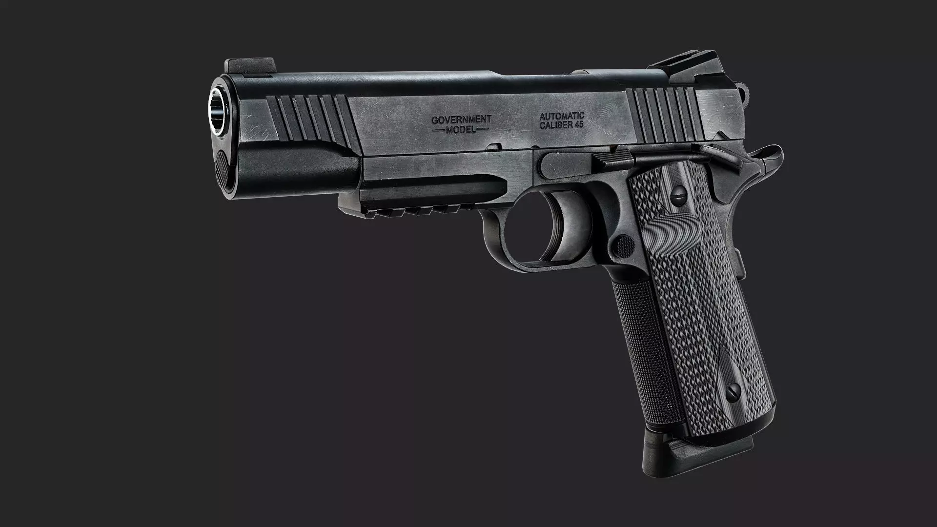 Colt 1911 CCU 45 ACP Low-poly 3D model_2