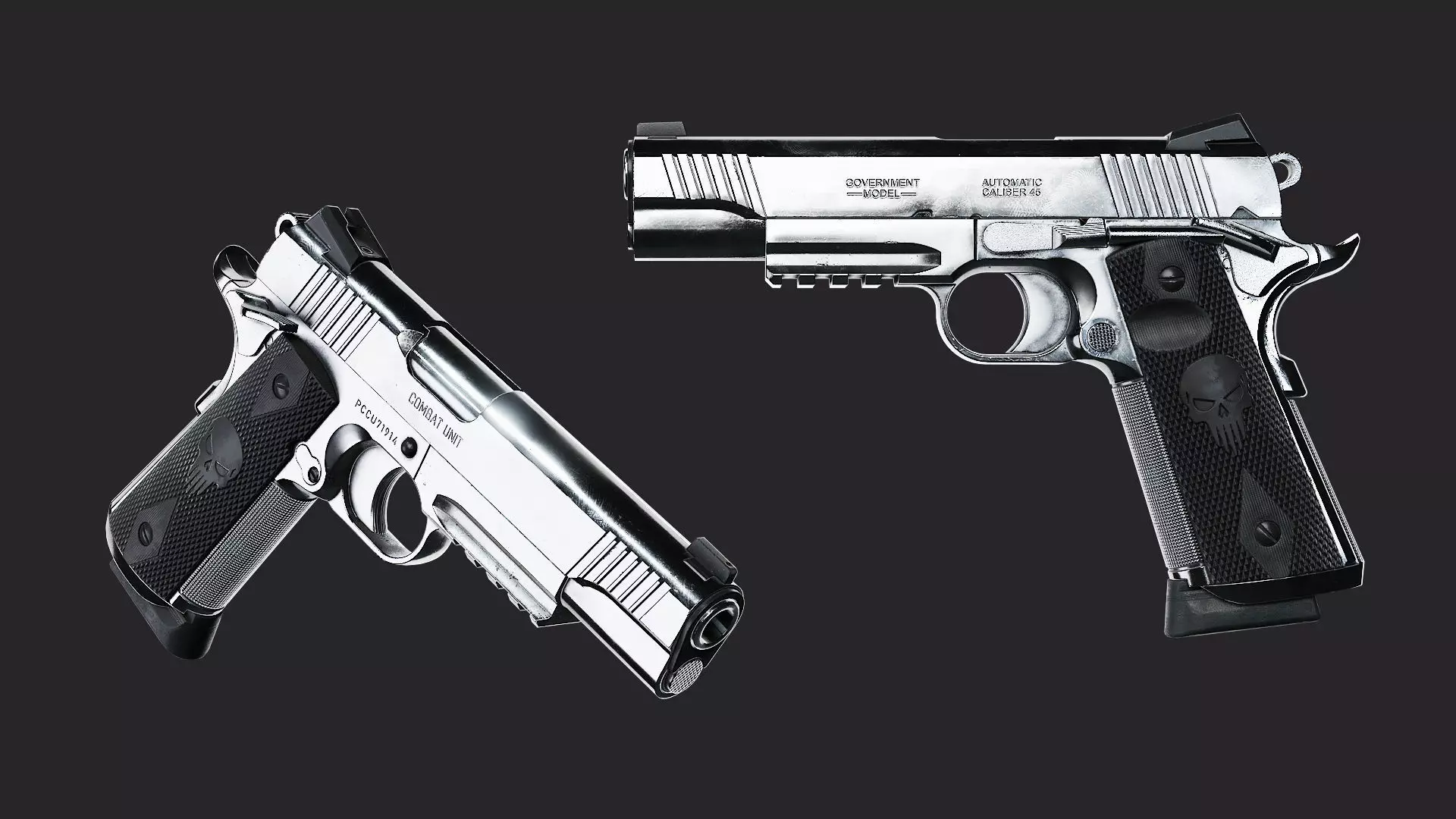 Colt 1911 CCU 45 ACP Low-poly 3D model_21