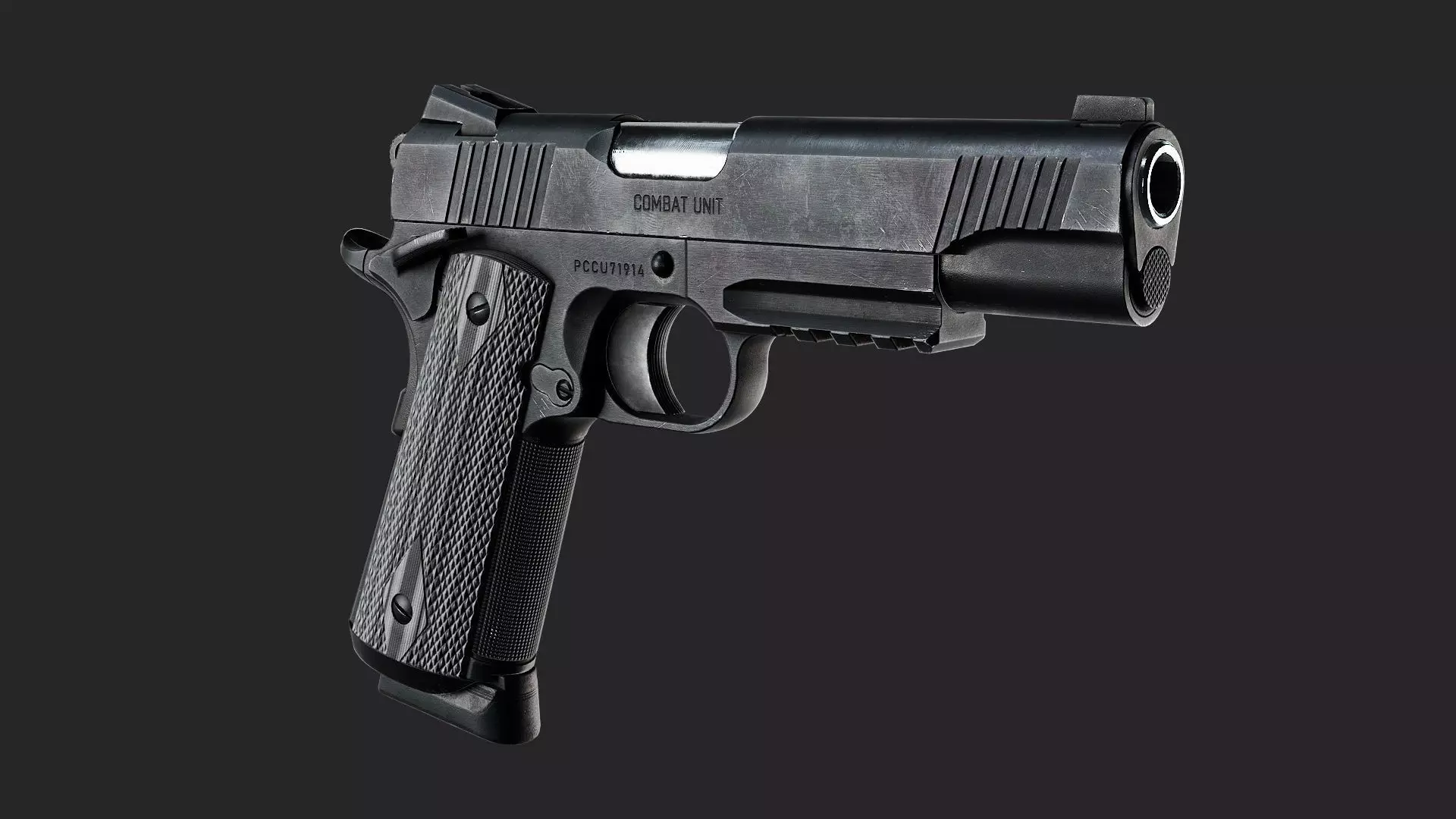 Colt 1911 CCU 45 ACP Low-poly 3D model_8