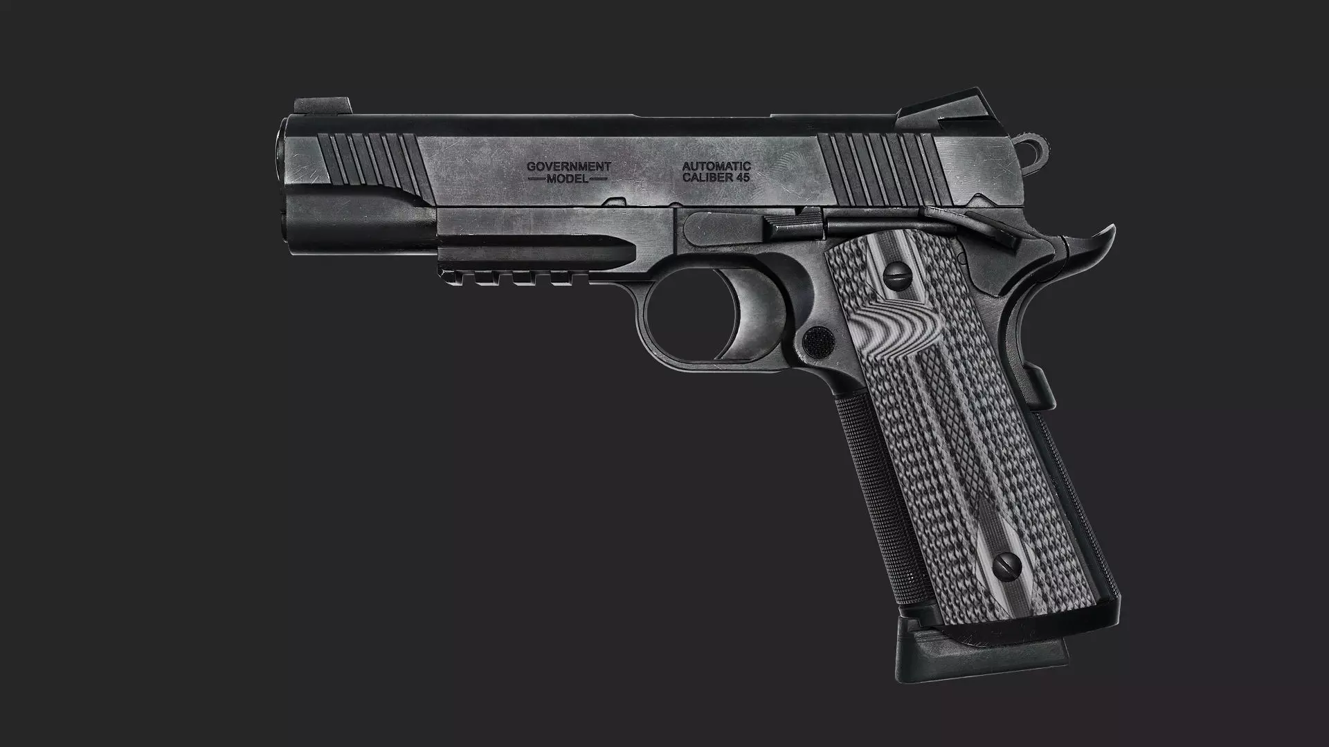 Colt 1911 CCU 45 ACP Low-poly 3D model_6