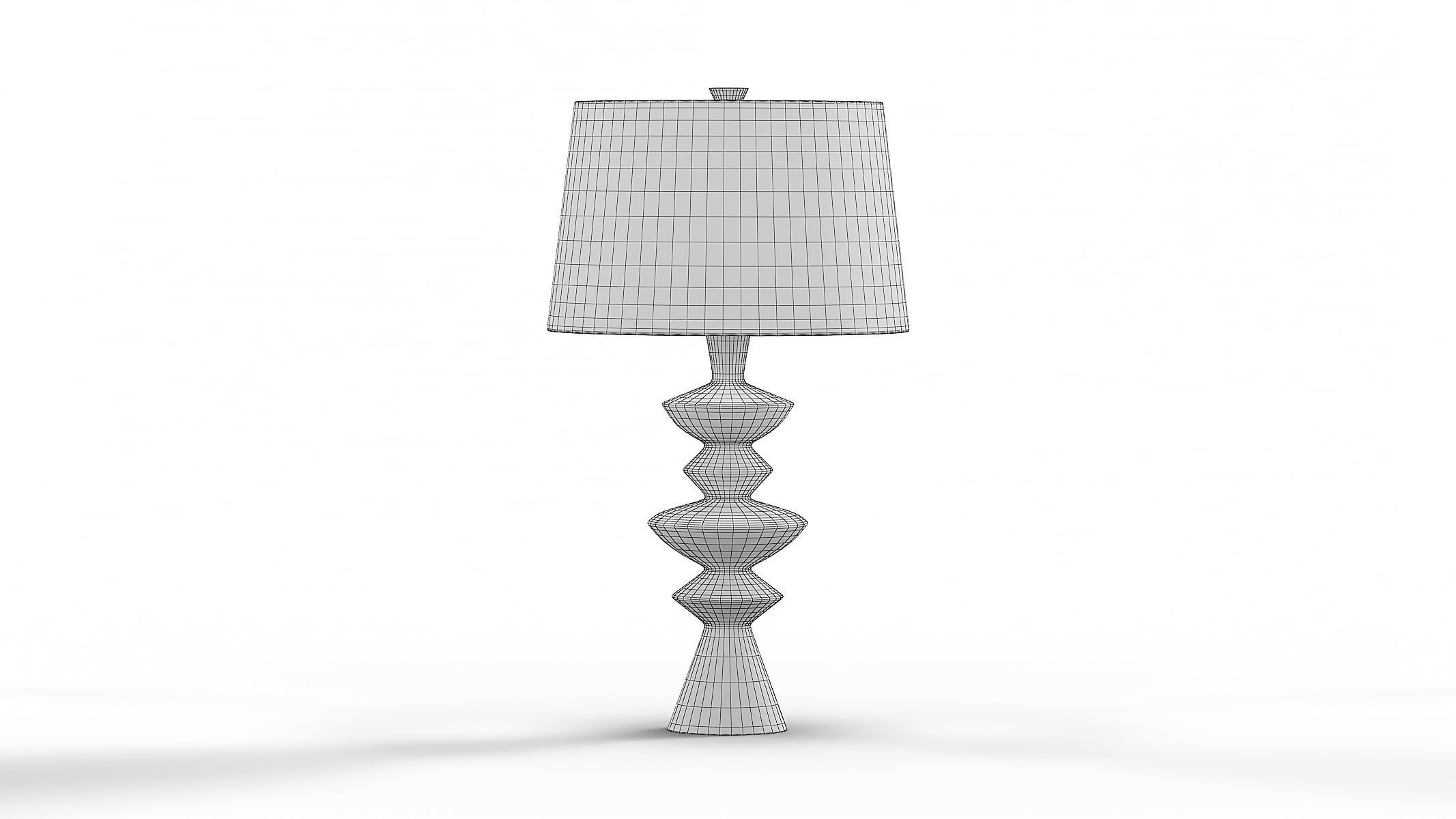Arteriors Jillian Table Lamp White 3D model_14