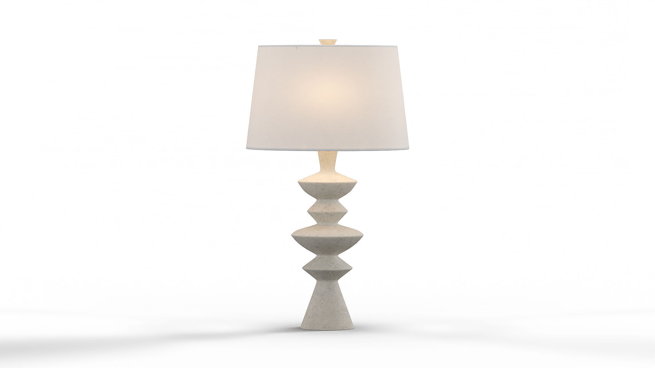 Arteriors Jillian Table Lamp White 3D model_2