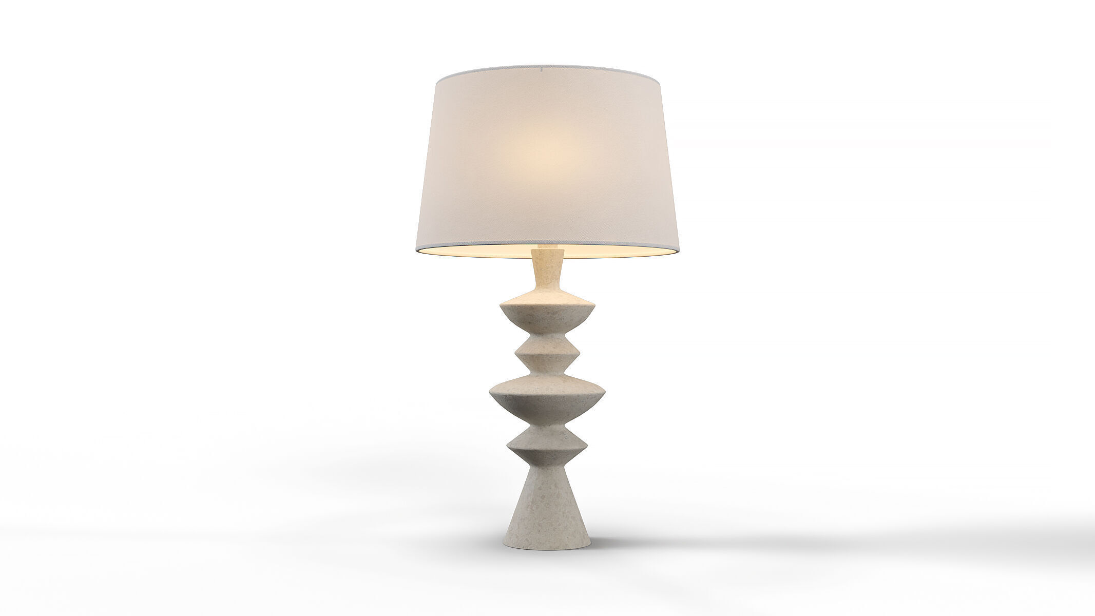 Arteriors Jillian Table Lamp White 3D model_9
