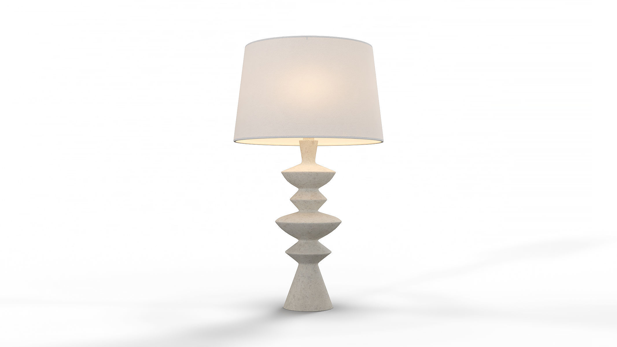 Arteriors Jillian Table Lamp White 3D model_7
