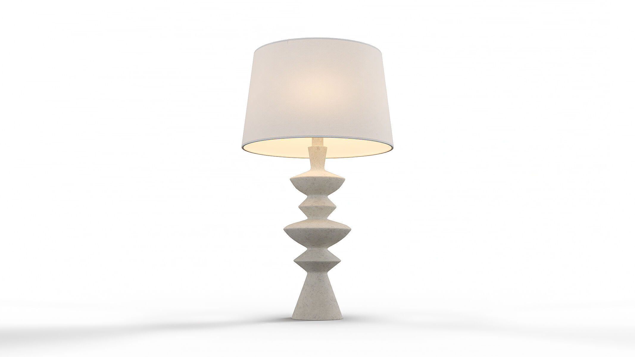 Arteriors Jillian Table Lamp White 3D model_6