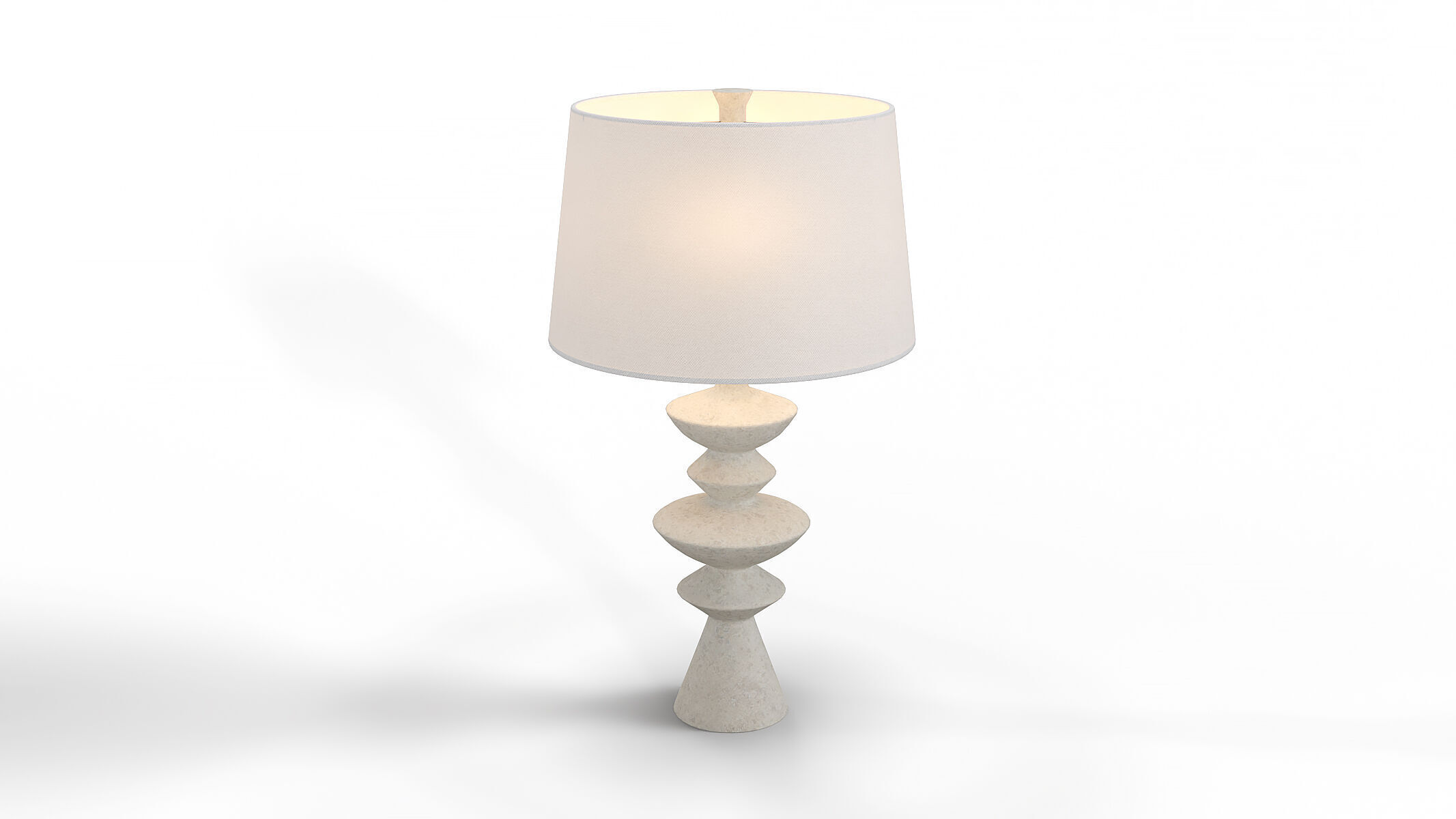 Arteriors Jillian Table Lamp White 3D model_8
