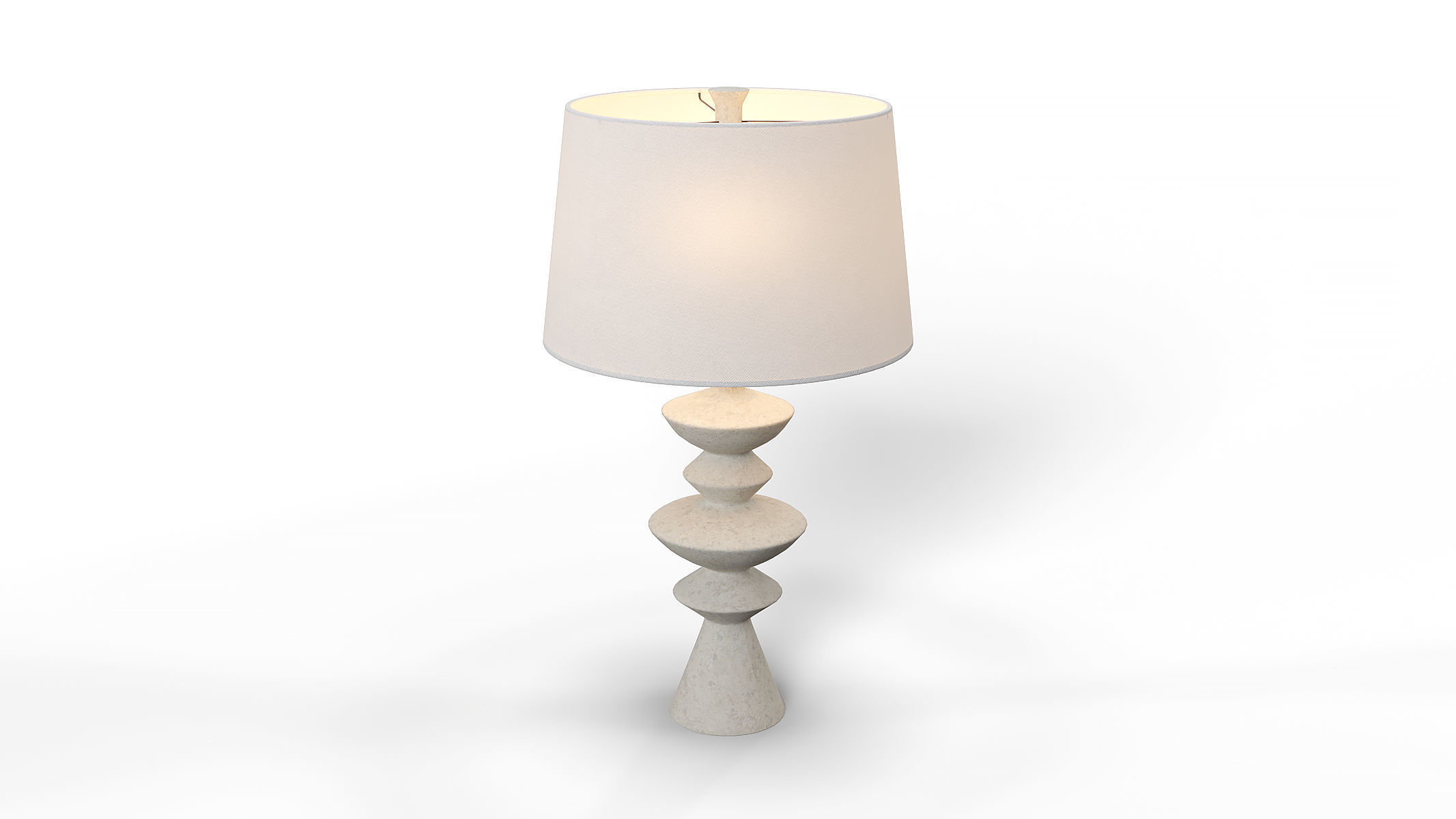 Arteriors Jillian Table Lamp White 3D model_10