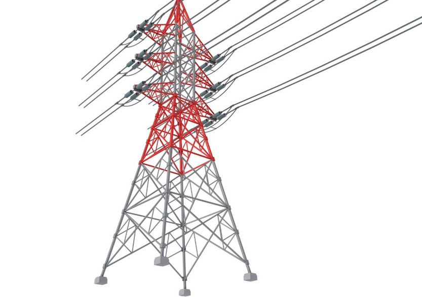 Electric power tower COLLECTION 3D model_2