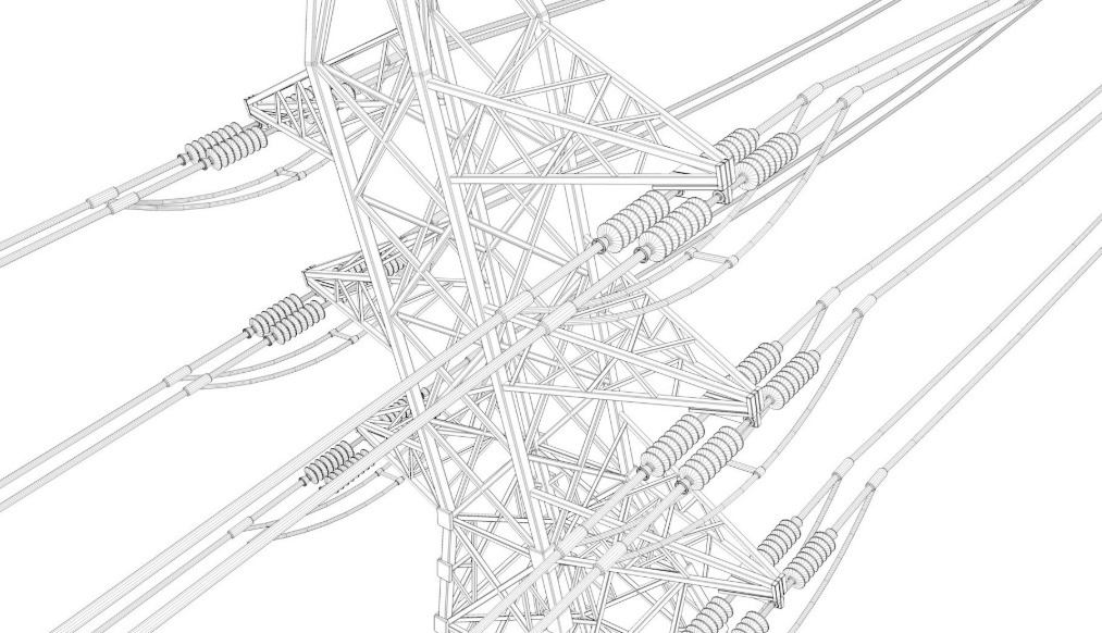 Electric power tower COLLECTION 3D model_21