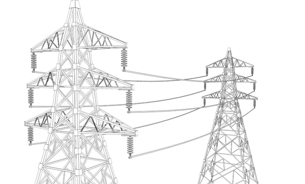Electric power tower COLLECTION 3D model_23