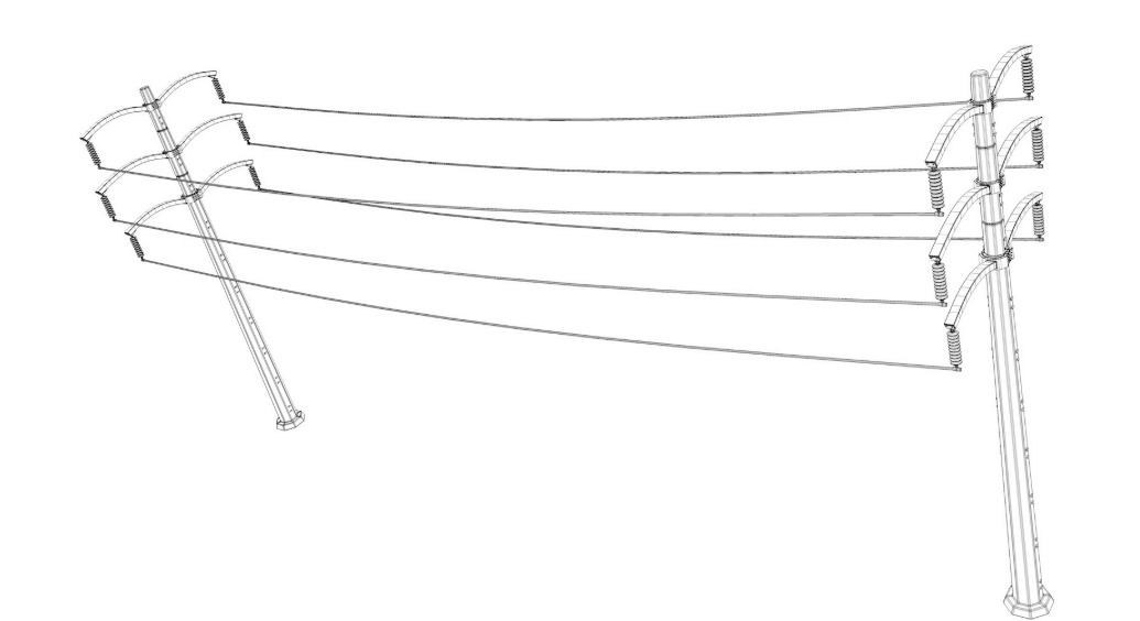 Electric power tower COLLECTION 3D model_22
