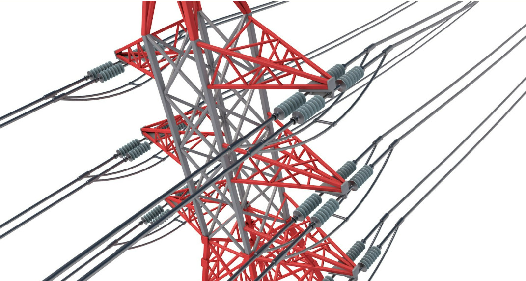 Electric power tower COLLECTION 3D model_18