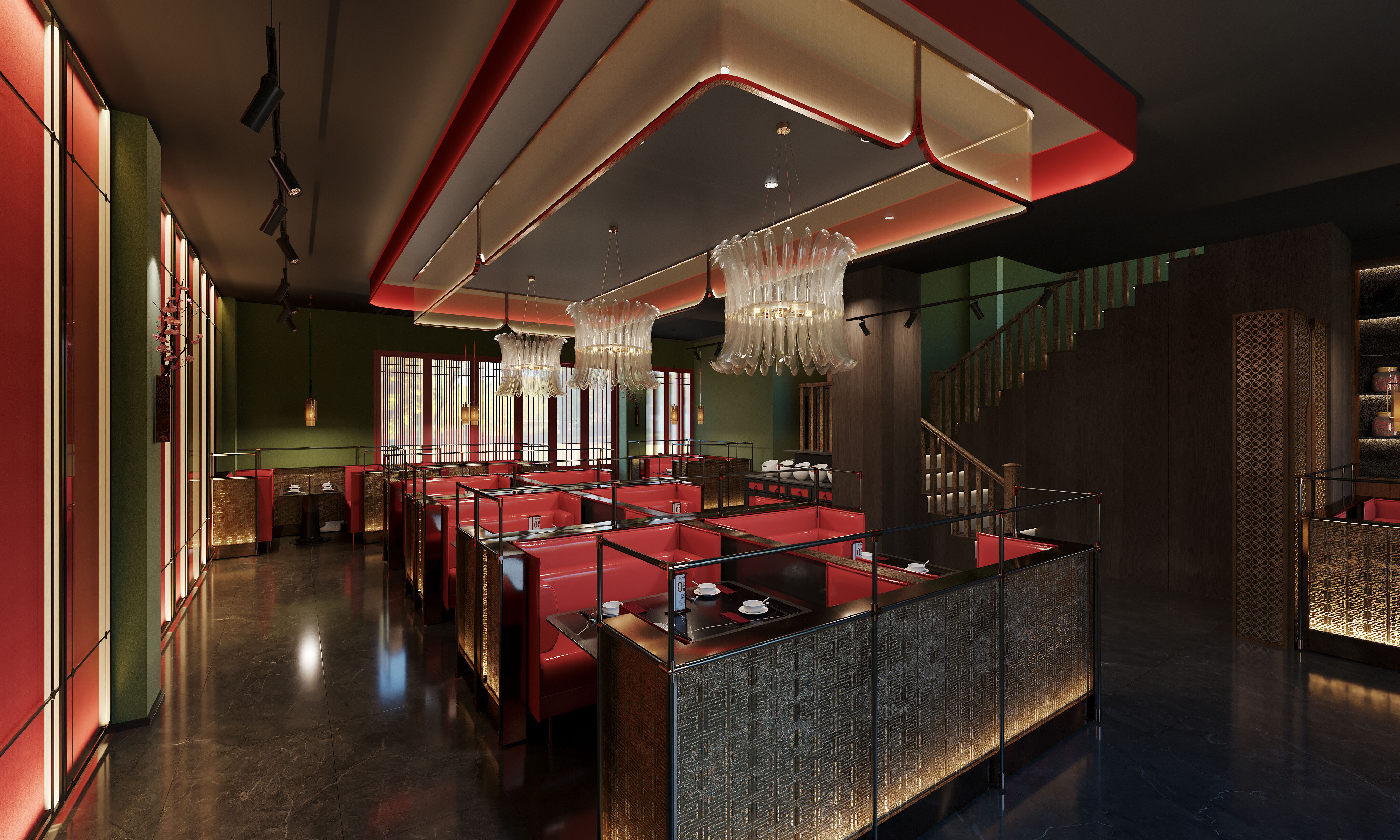 Luxury Chinese restaurant 109 3D model_5