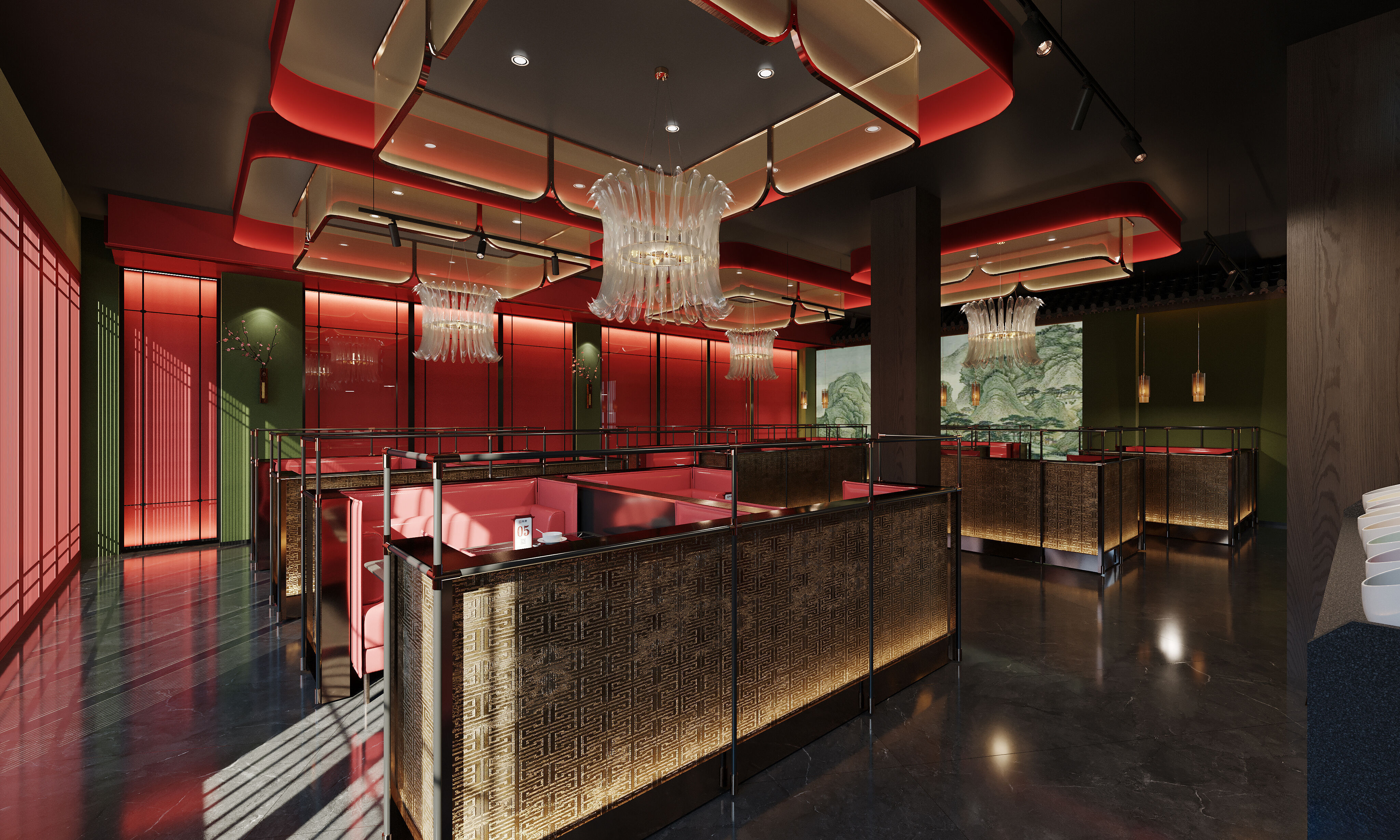 Luxury Chinese restaurant 109 3D model_6