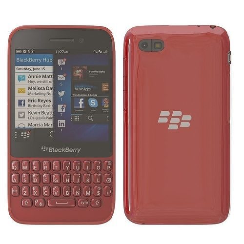 blackberry q5 red 3D model