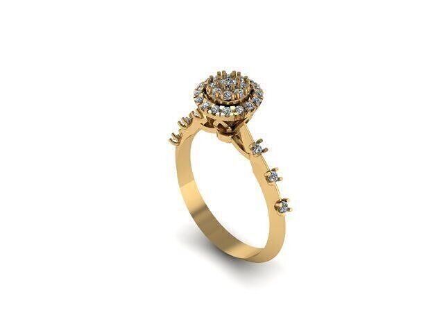 Beautiful Wedding Ring For Diamonds 3D print model