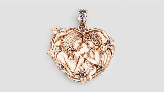 Baby and Mom Pendant 