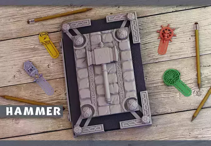 Hammer Book Cover 3D print model