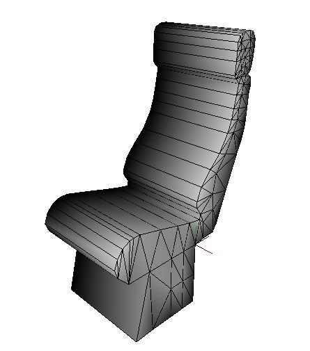 3D Seat airplane Free low-poly 3D model_0