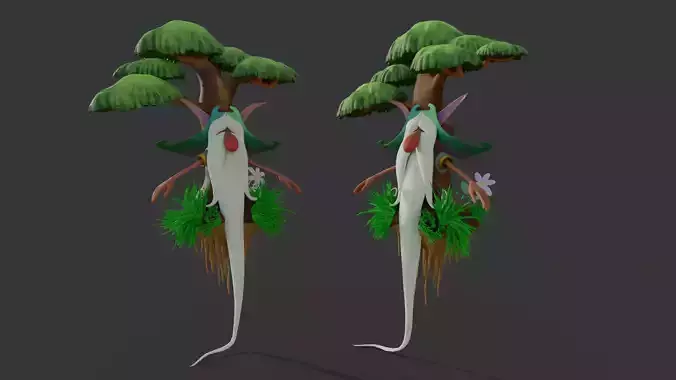 cartoon tree man tree people