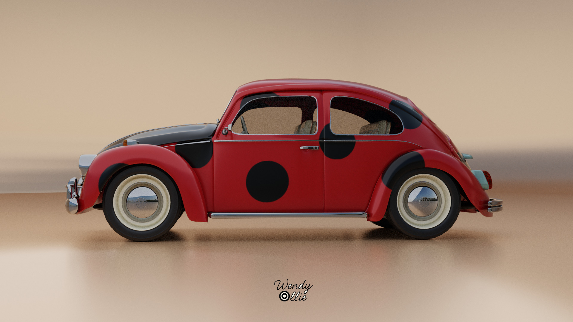 Volkswagen Beetle 3D Model Blender 3D model_1