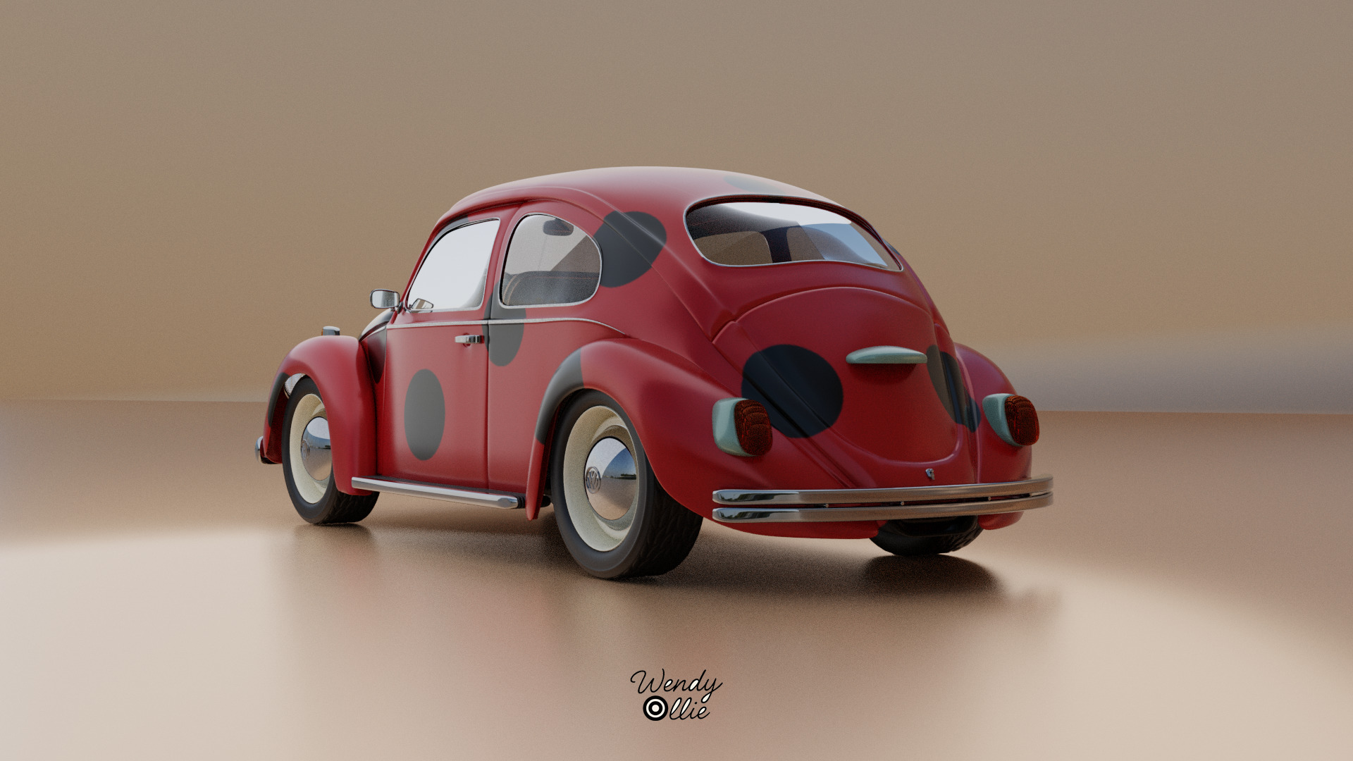 Volkswagen Beetle 3D Model Blender 3D model_2