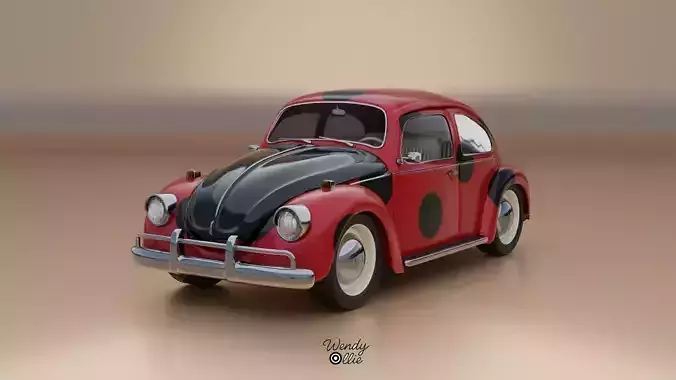Volkswagen Beetle 3D Model Blender