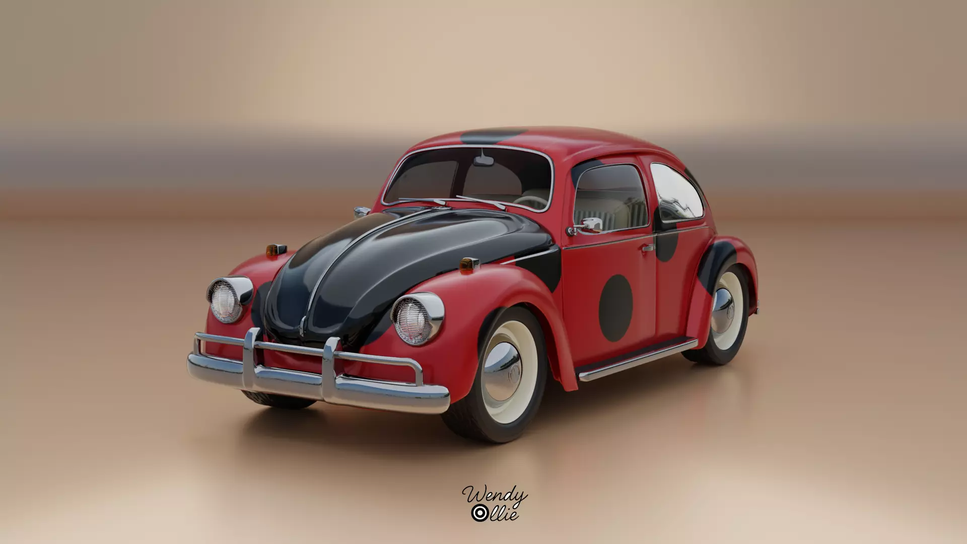 Volkswagen Beetle 3D Model Blender 3D model_0
