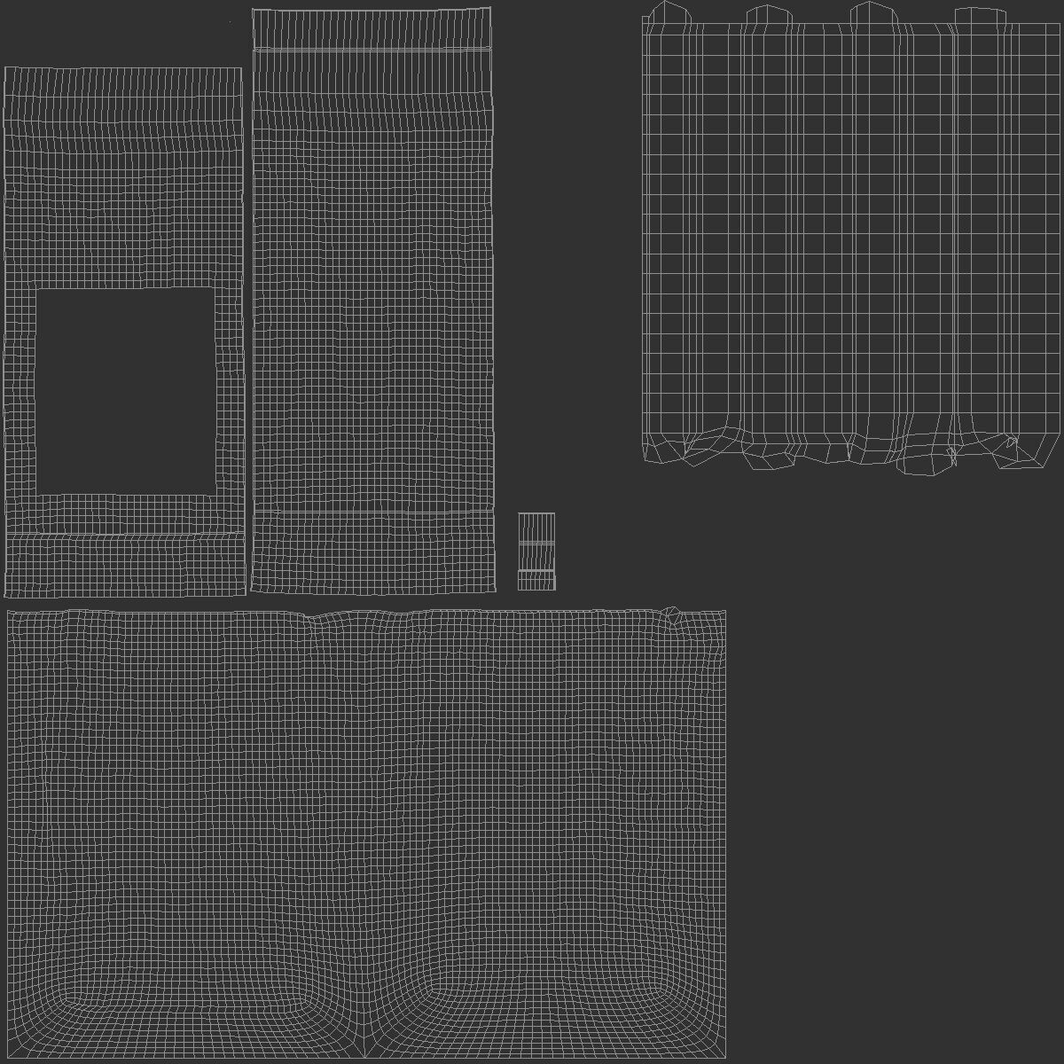 Black Paper Fusilli Pasta Package - spiral noodles packet  3D model_5