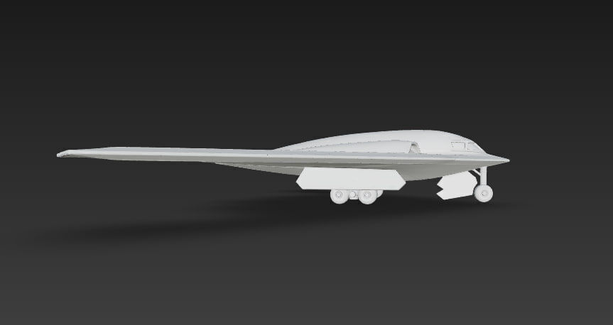 Northrop B-2 Spirit Low Poly Low-poly 3D model_11