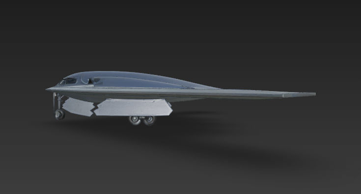 Northrop B-2 Spirit Low Poly Low-poly 3D model_4