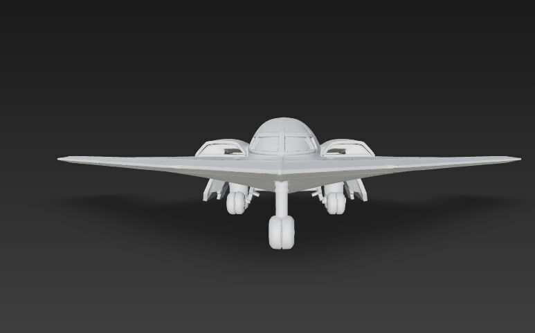 Northrop B-2 Spirit Low Poly Low-poly 3D model_9