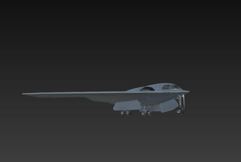 Northrop B-2 Spirit Low Poly Low-poly 3D model_8