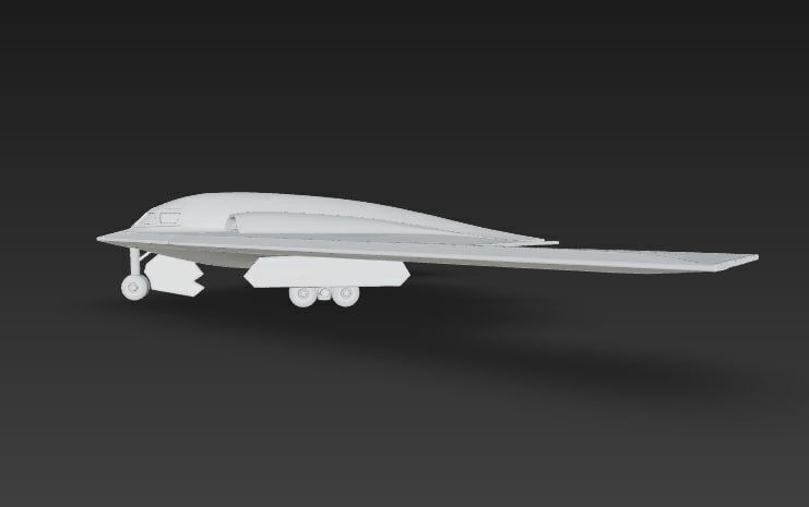 Northrop B-2 Spirit Low Poly Low-poly 3D model_10