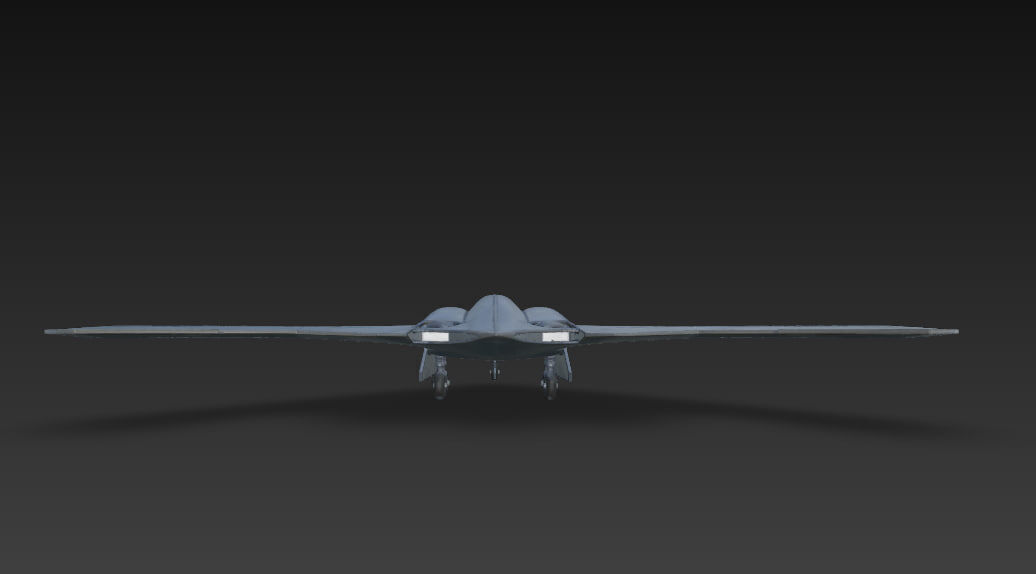 Northrop B-2 Spirit Low Poly Low-poly 3D model_5