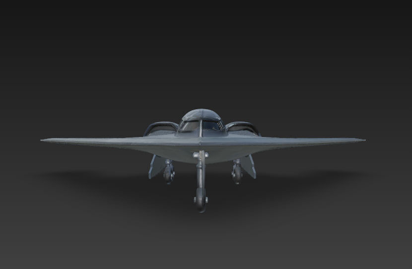 Northrop B-2 Spirit Low Poly Low-poly 3D model_2