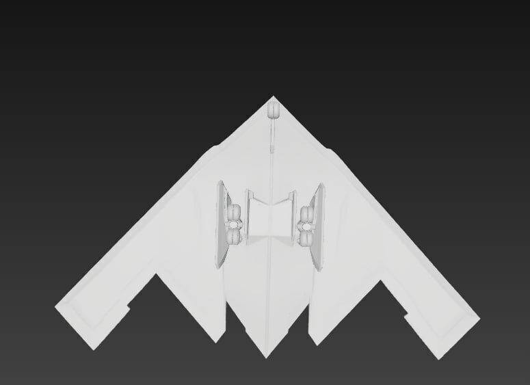 Northrop B-2 Spirit Low Poly Low-poly 3D model_14