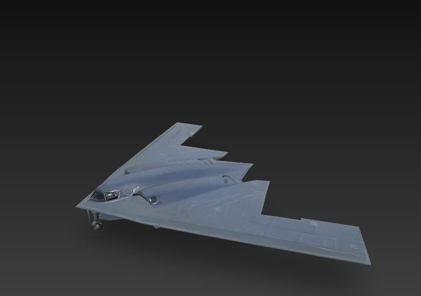 Northrop B-2 Spirit Low Poly Low-poly 3D model_1