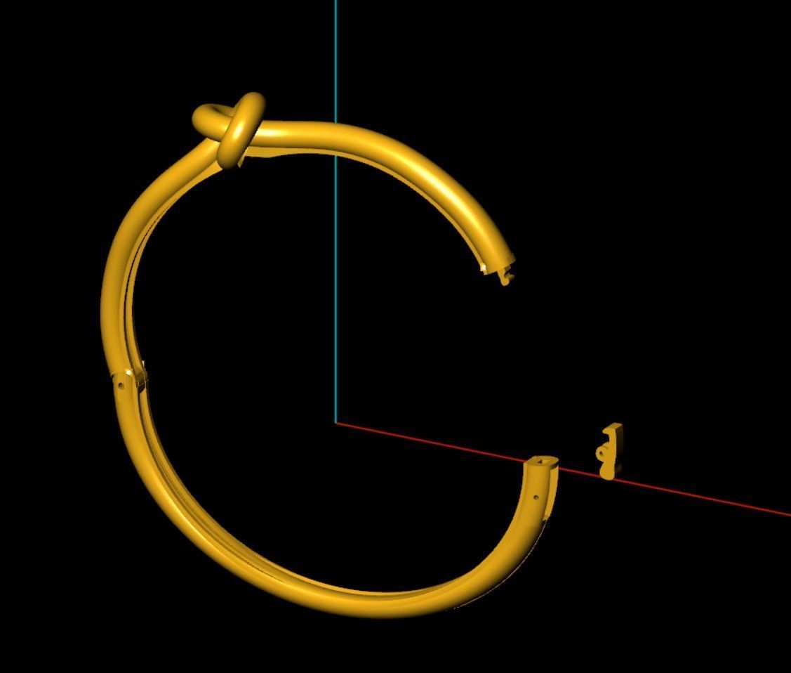 thread knot regular bracelets 3D print model_1