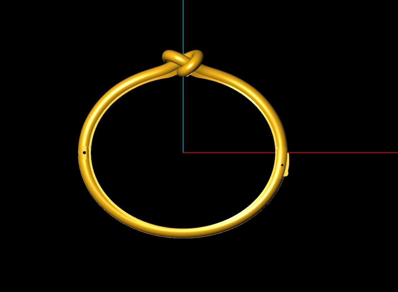 thread knot regular bracelets 3D print model_2