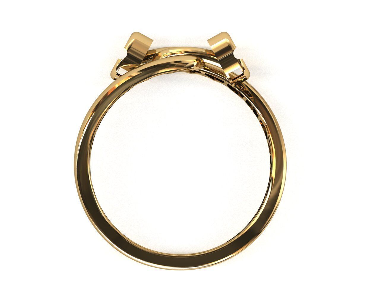 Twisted Nails Ring 3D print model_2