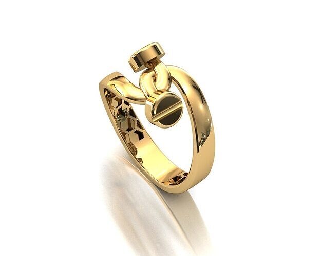 Twisted Nails Ring 3D print model