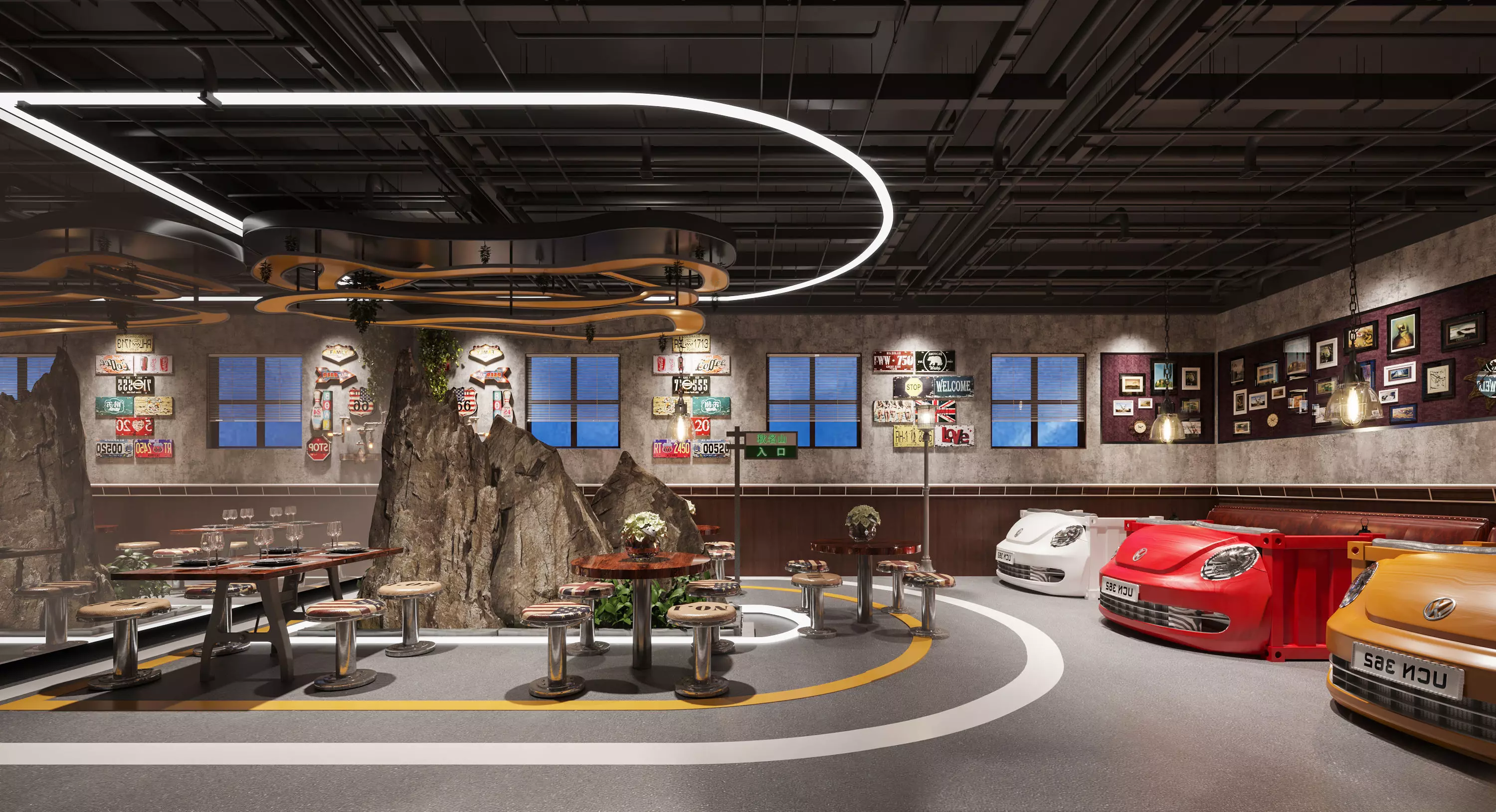 restaurant Interior scene   3D model_0