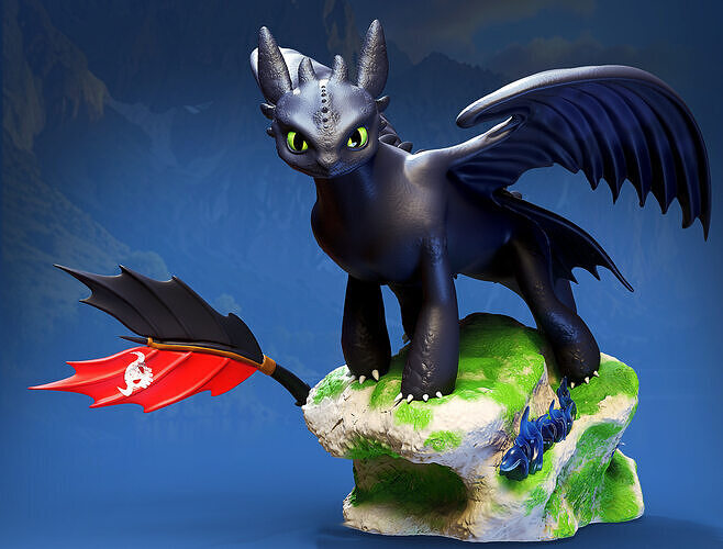 Toothless Night Fury 3D print model