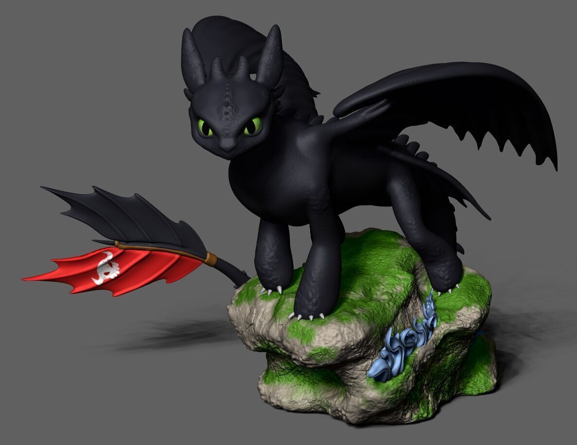 Toothless Night Fury 3D print model_7